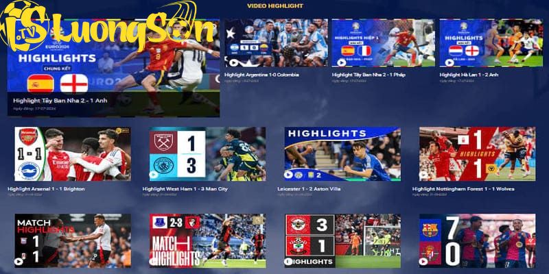 Nền tảng Lương Sơn TV tổng hợp những pha bóng nổi bật của trận